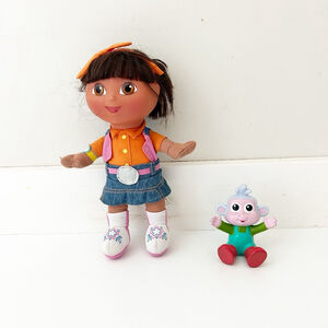 Fisher Price 2005 Soft Bodied Dora the Explorer Doll Mattel 2009 Boots Monkey